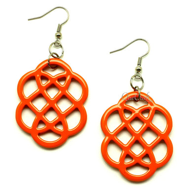 Horn & Lacquer Earrings #13257 - HORN JEWELRY