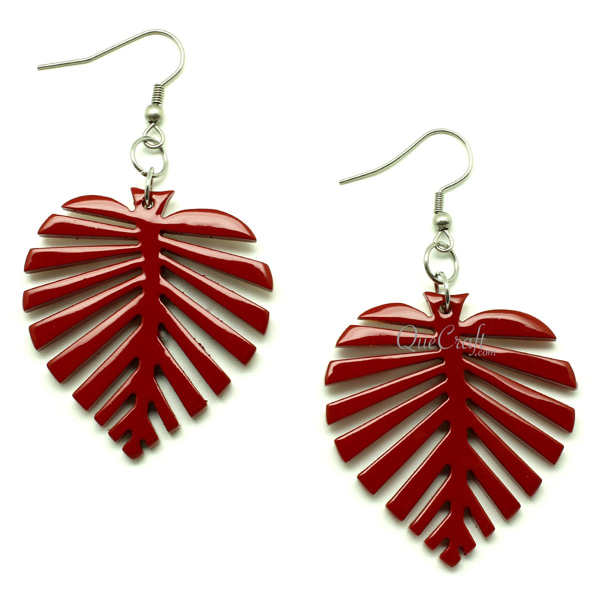 Horn & Lacquer Earrings #13317 - HORN JEWELRY