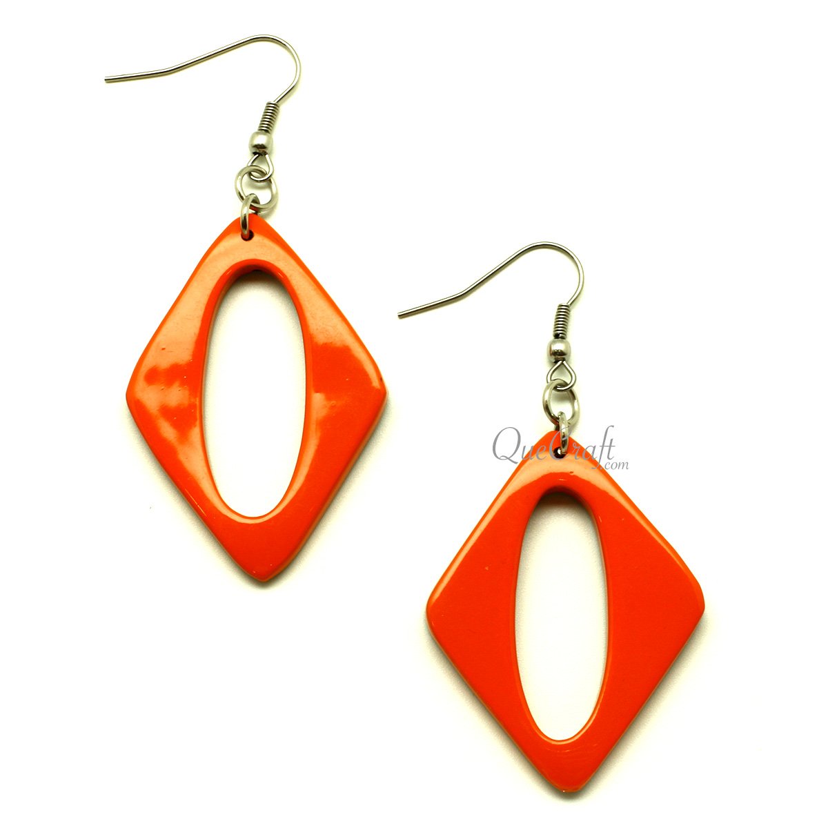 Horn & Lacquer Earrings #13405 - HORN JEWELRY
