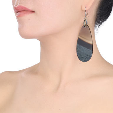 Horn & Leather Earrings #13765 - HORN JEWELRY