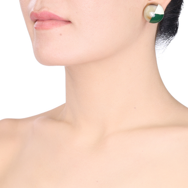 Horn & Lacquer Earrings #13779 - HORN JEWELRY