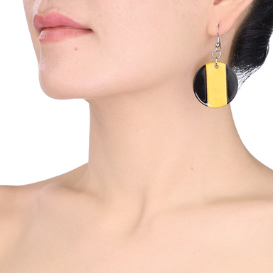 Horn & Lacquer Earrings #13895 - HORN JEWELRY