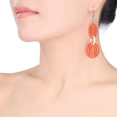 Horn & Lacquer Earrings #13897 - HORN JEWELRY