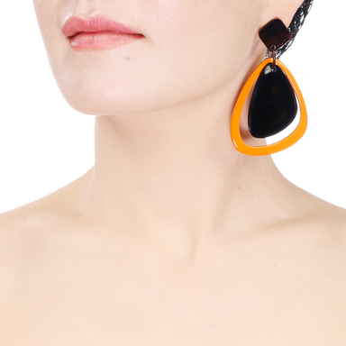 Horn & Lacquer Earrings #14040 - HORN JEWELRY