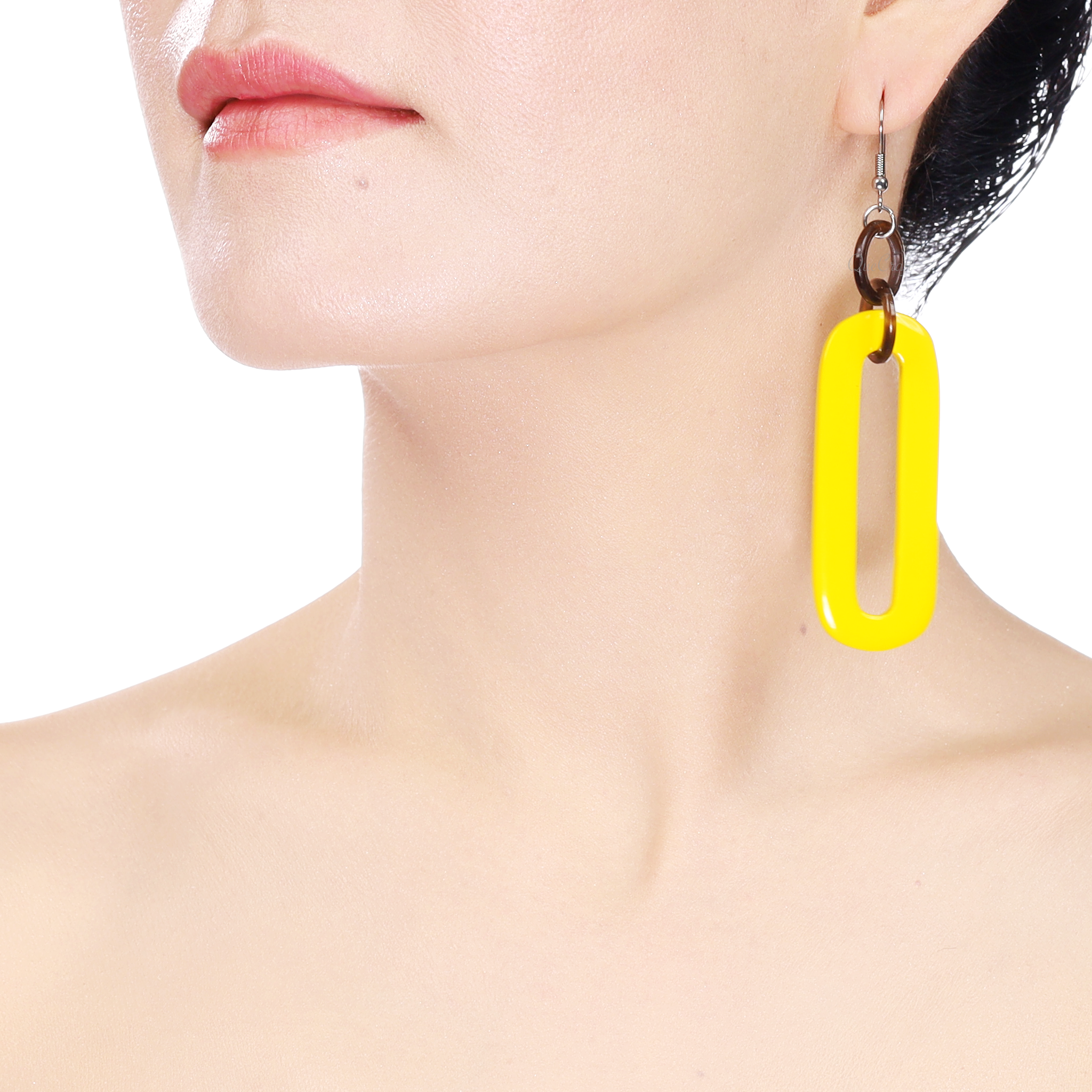 Horn & Lacquer Earrings #14047 - HORN JEWELRY