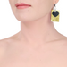 Horn & Lacquer Earrings #14218 - HORN JEWELRY