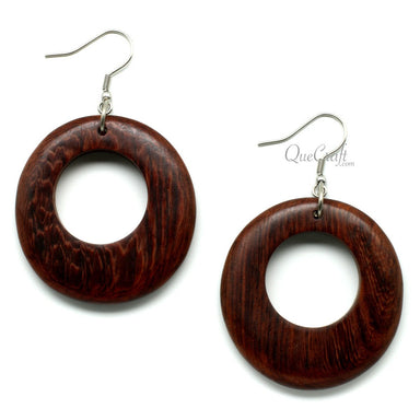 Rosewood Earrings #10292 - HORN JEWELRY