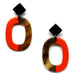 Horn & Lacquer Earrings #11039 - HORN JEWELRY