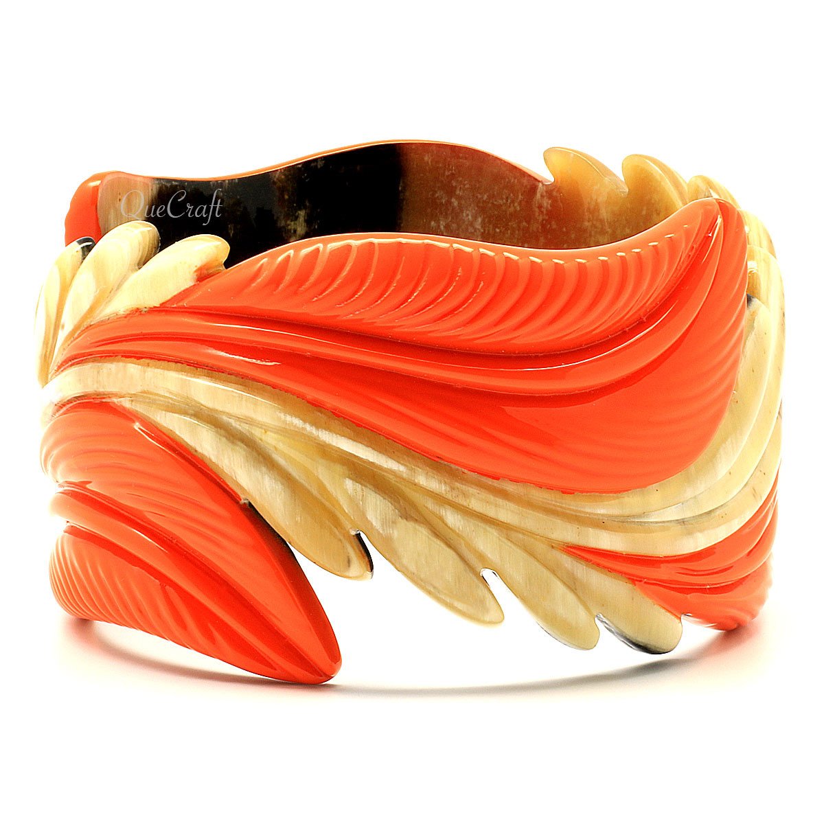 Horn & Lacquer Bangle Bracelet #8828 - HORN JEWELRY