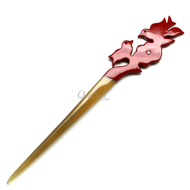 Horn & Lacquer Hair Stick #11796 - HORN JEWELRY