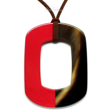 Horn & Lacquer Pendant #11330 - HORN JEWELRY
