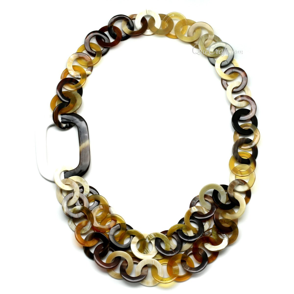 Horn & Lacquer Chain Necklace #11461 - HORN JEWELRY