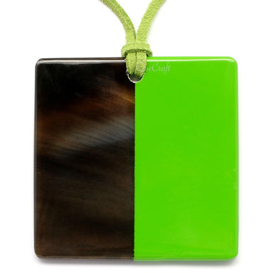 Horn & Lacquer Pendant #5781 - HORN JEWELRY