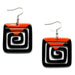 Horn & Lacquer Earrings #11384 - HORN JEWELRY