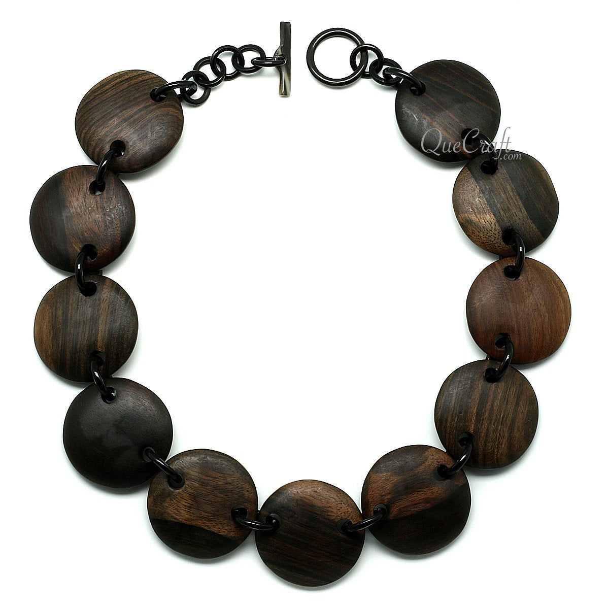 Ebony & Horn Chain Necklace #11822 - HORN JEWELRY