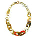 Horn & Lacquer Chain Necklace #10273 - HORN JEWELRY