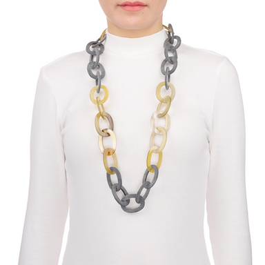 Horn Chain Necklace #11647 - HORN JEWELRY