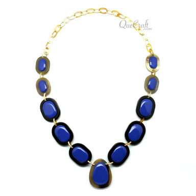 Horn & Lacquer Chain Necklace #11882 - HORN JEWELRY