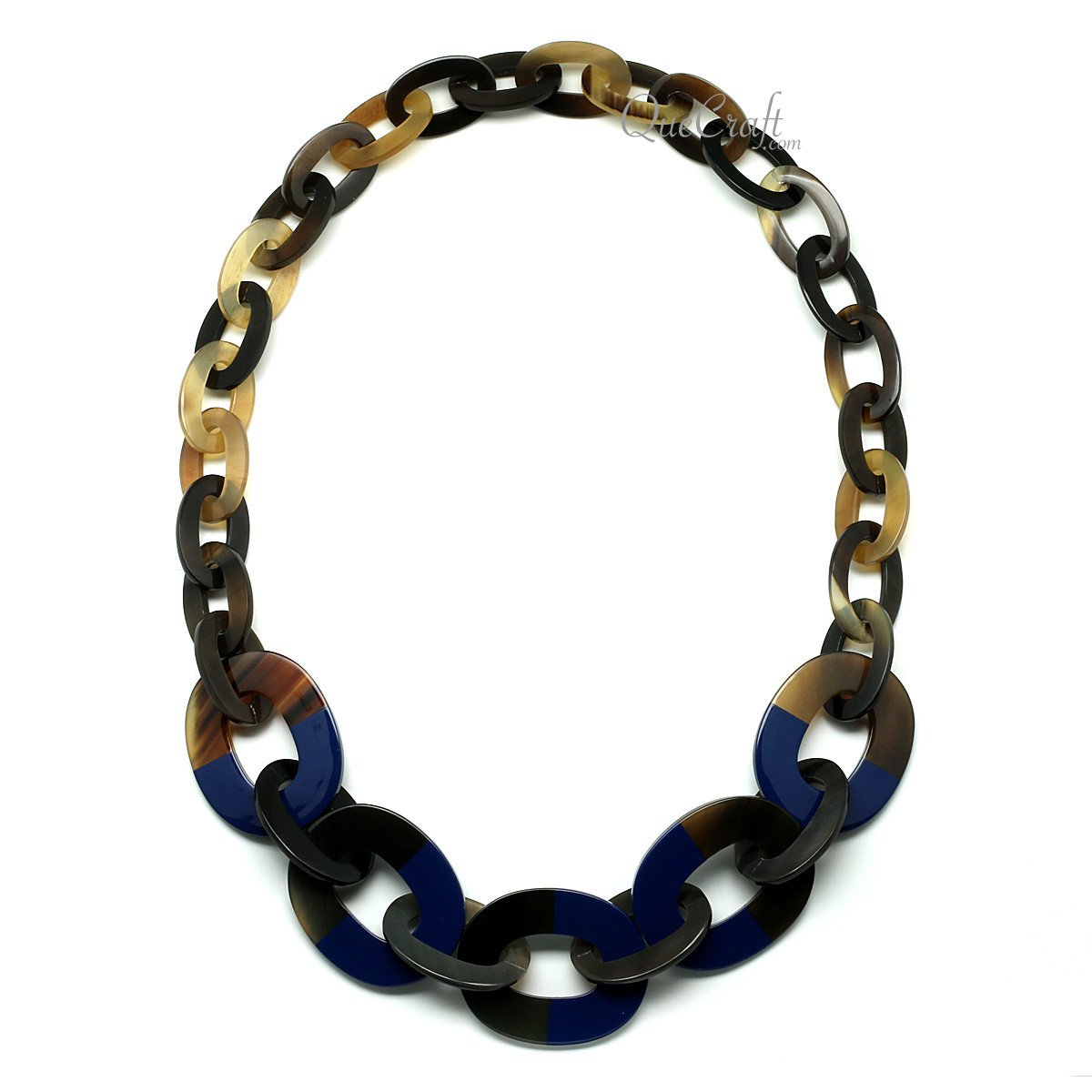 Horn & Lacquer Chain Necklace #11982 - HORN JEWELRY
