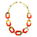 Horn & Lacquer Chain Necklace #12190 - HORN JEWELRY