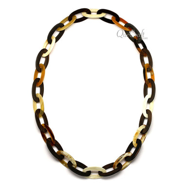 Ebony & Horn Chain Necklace #12386 - HORN JEWELRY