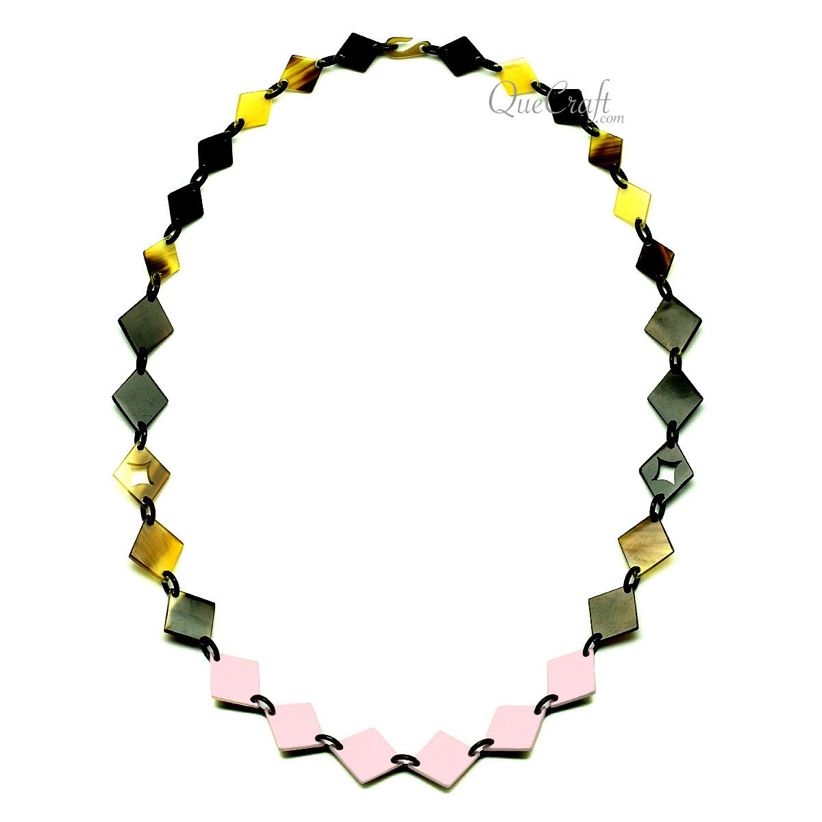 Horn & Lacquer Chain Necklace #12724 - HORN JEWELRY