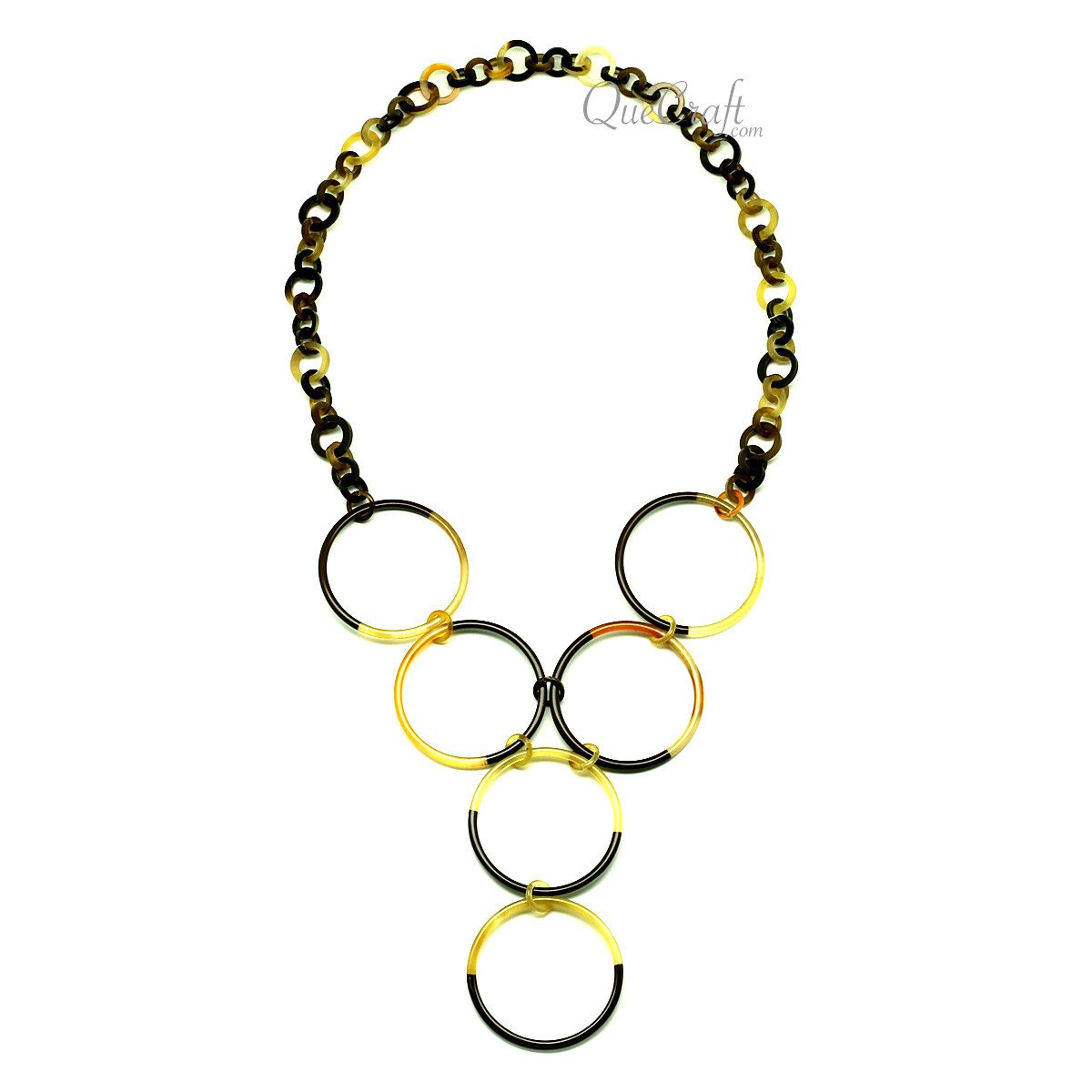 Horn & Lacquer Chain Necklace #12924 - HORN JEWELRY