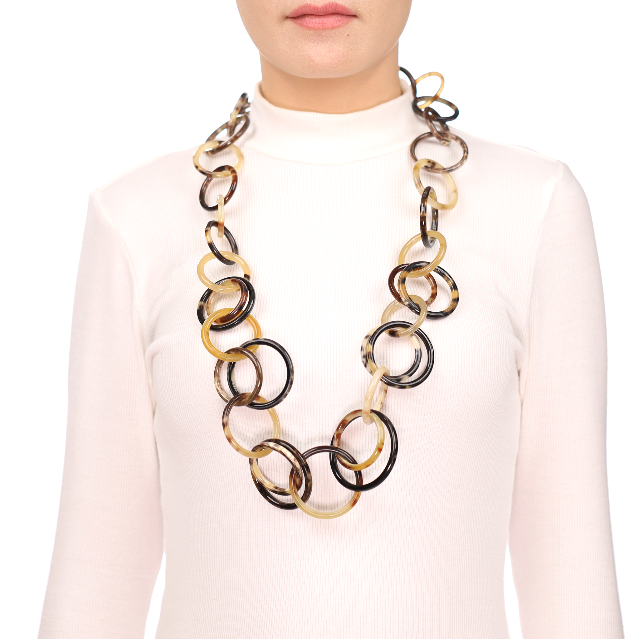 Horn Chain Necklace #13647 - HORN JEWELRY