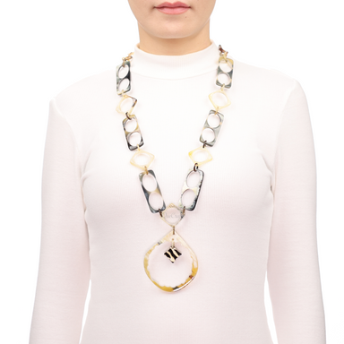 Horn Chain Necklace #13667 - HORN JEWELRY