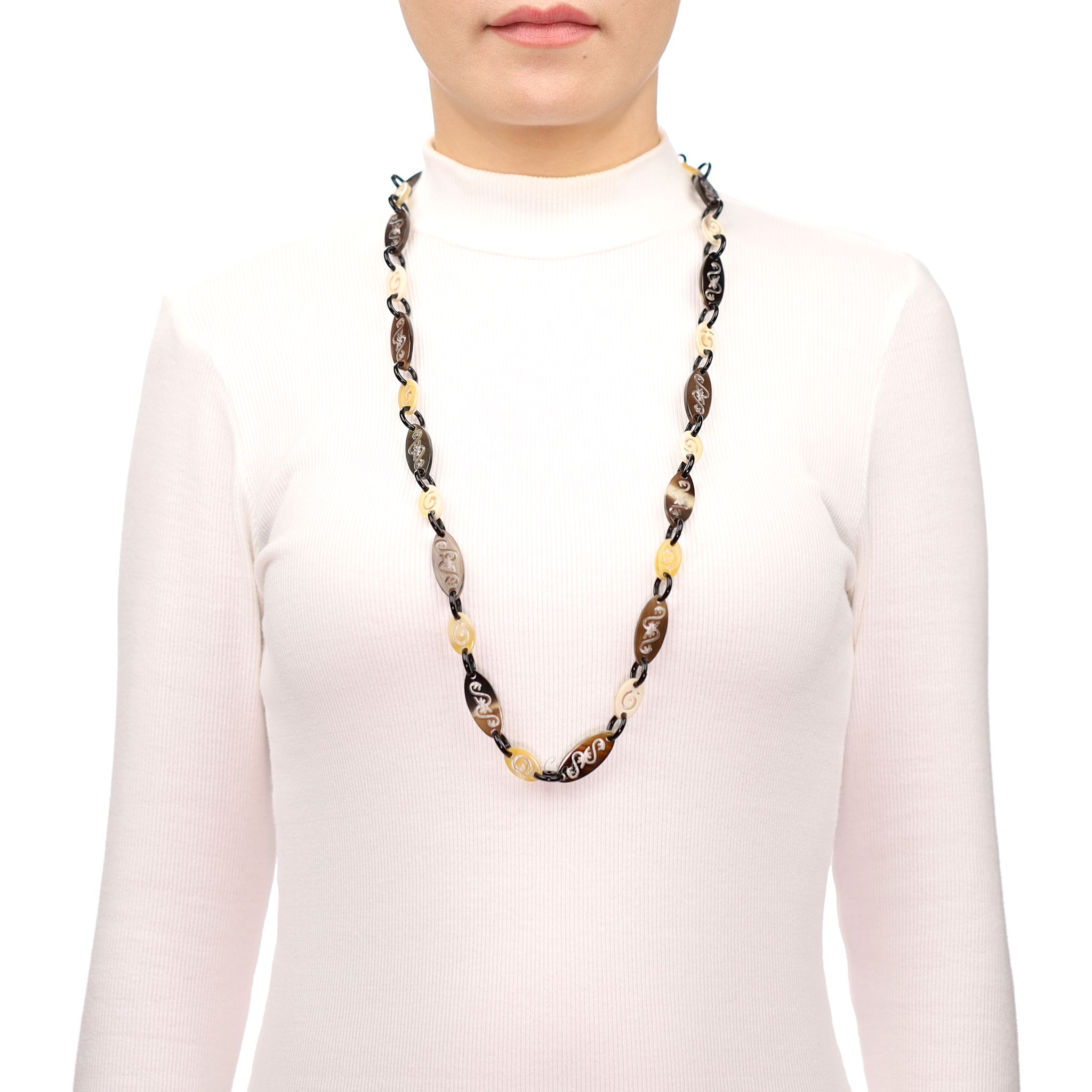 Horn Chain Necklace #13671 - HORN JEWELRY