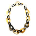 Horn & CZ Chain Necklace #6552 - HORN JEWELRY