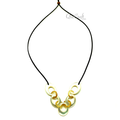 MOP & Horn String Necklace #13108 - HORN JEWELRY