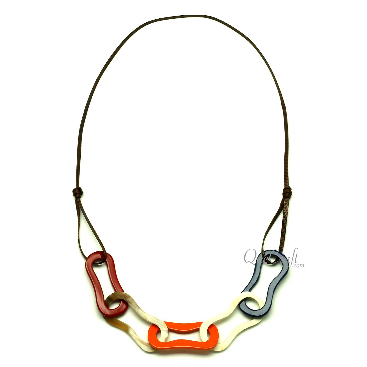 Horn & Lacquer String Necklace #13056 - HORN JEWELRY