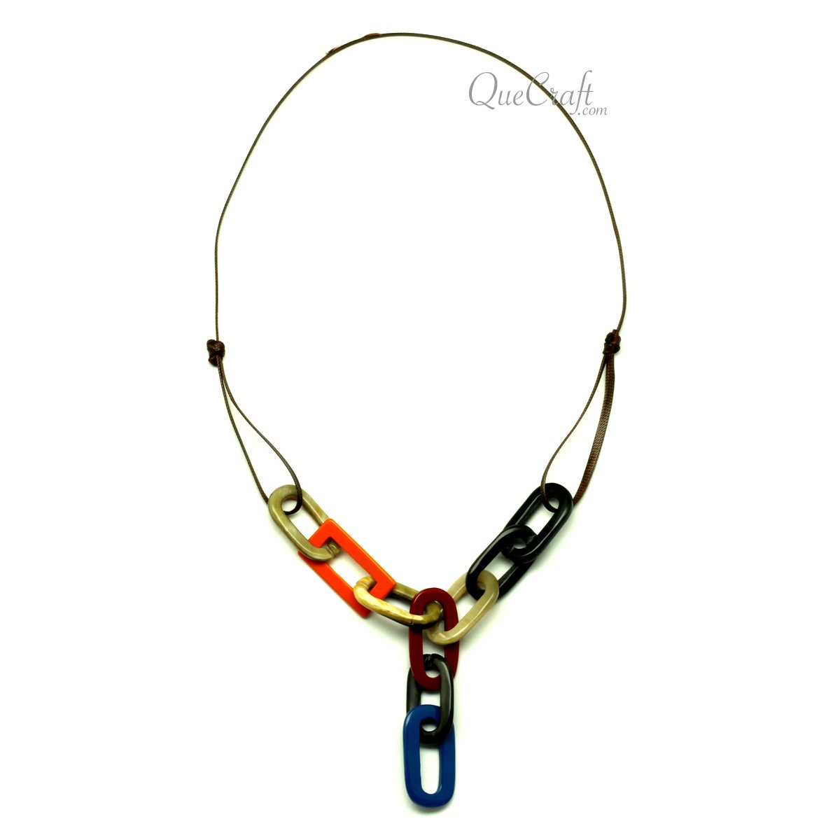 Horn & Lacquer String Necklace #13060 - HORN JEWELRY