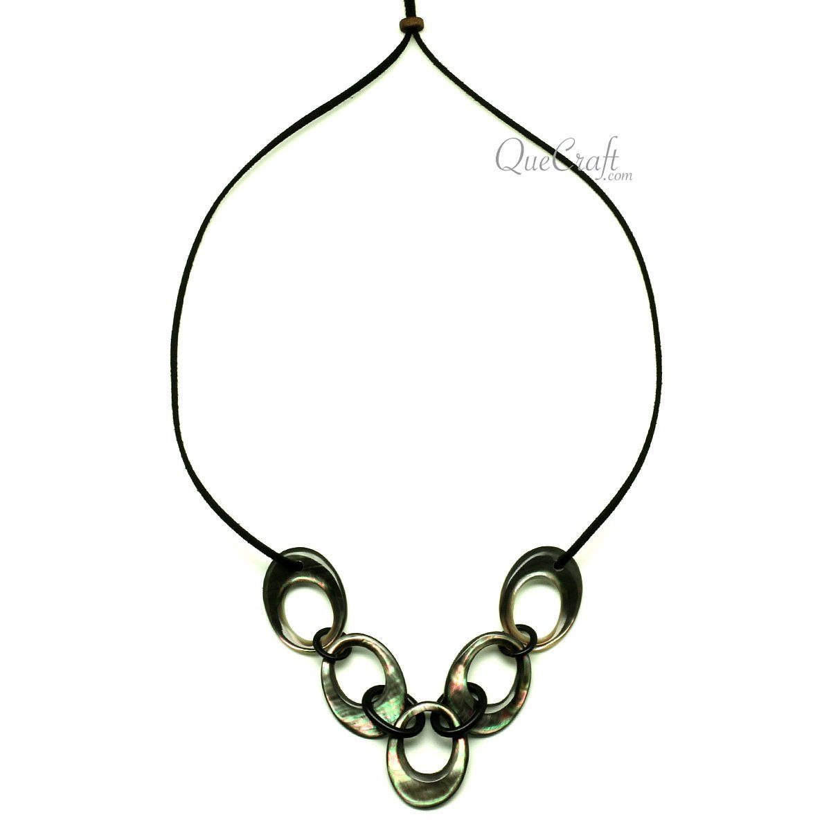 MOP & Horn String Necklace #13075 - HORN JEWELRY