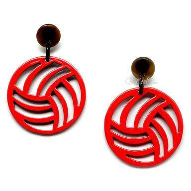 Horn & Lacquer Earrings #11198 - HORN JEWELRY