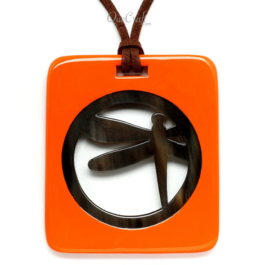 Horn & Lacquer Pendant #10441 - HORN JEWELRY
