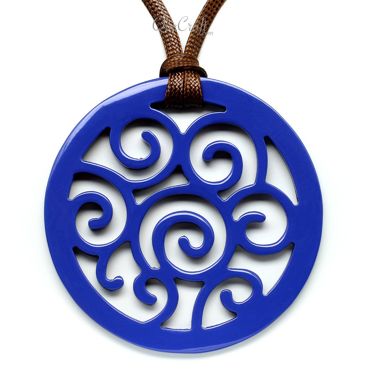 Horn & Lacquer Pendant #11680 - HORN JEWELRY