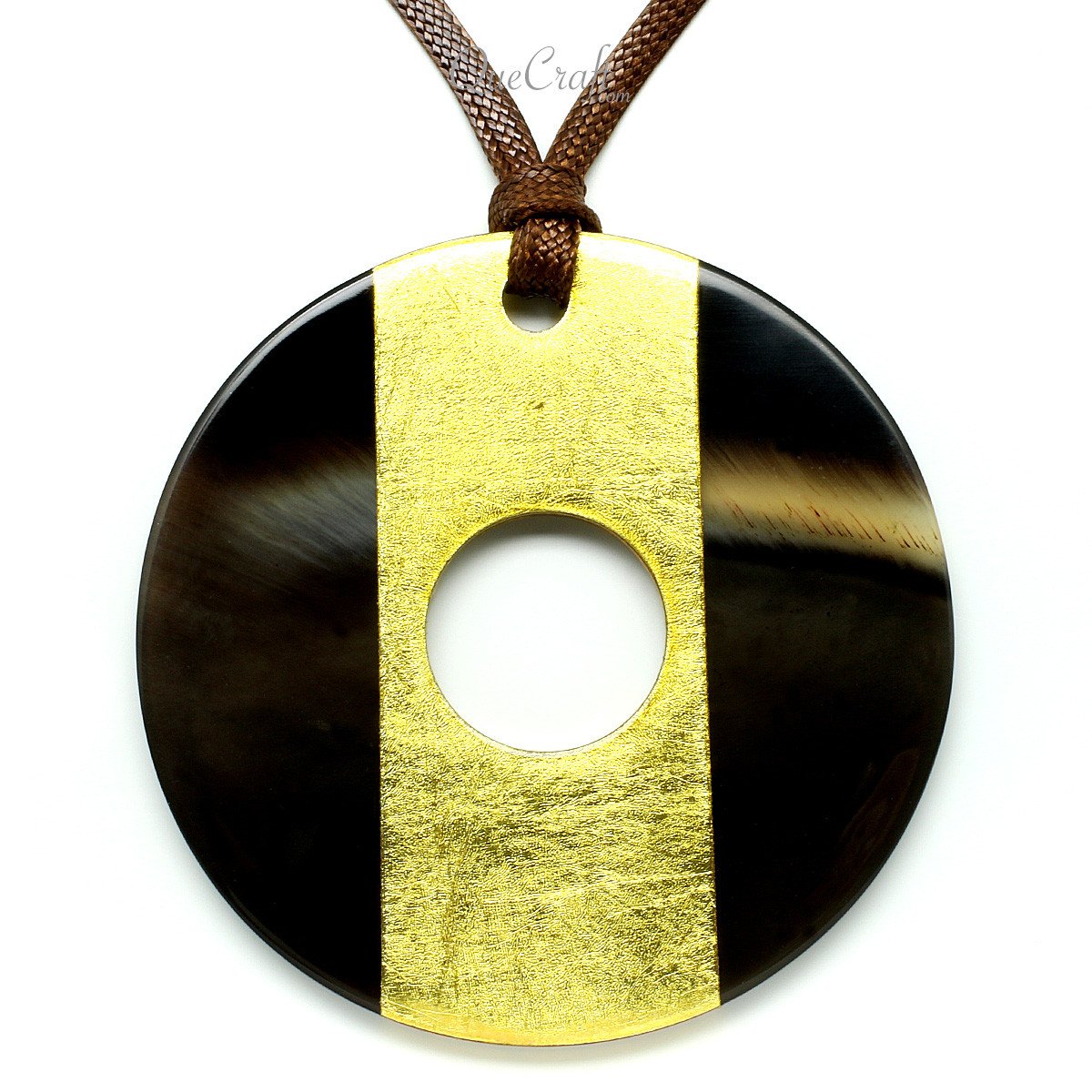 Horn & Lacquer Pendant #11714 - HORN JEWELRY