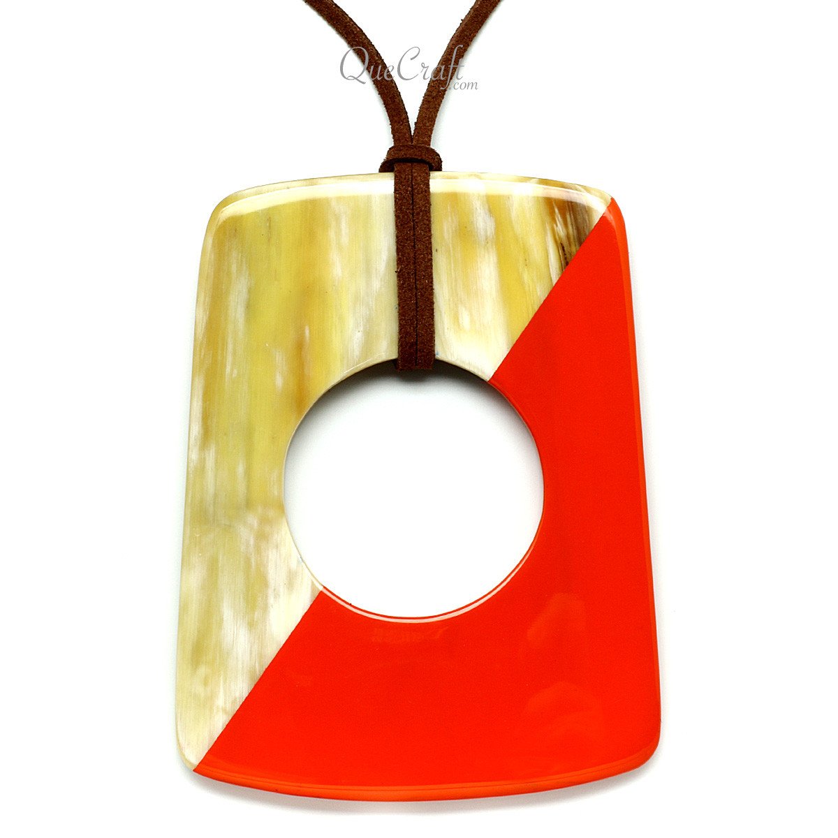 Horn & Lacquer Pendant #11717 - HORN JEWELRY