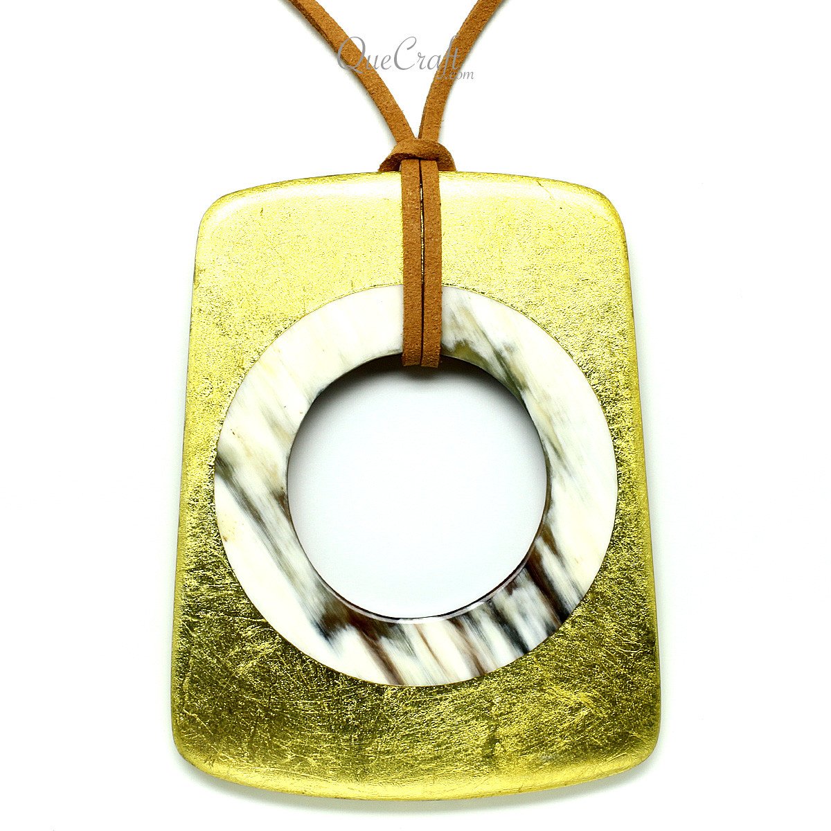 Horn & Lacquer Pendant #11718 - HORN JEWELRY
