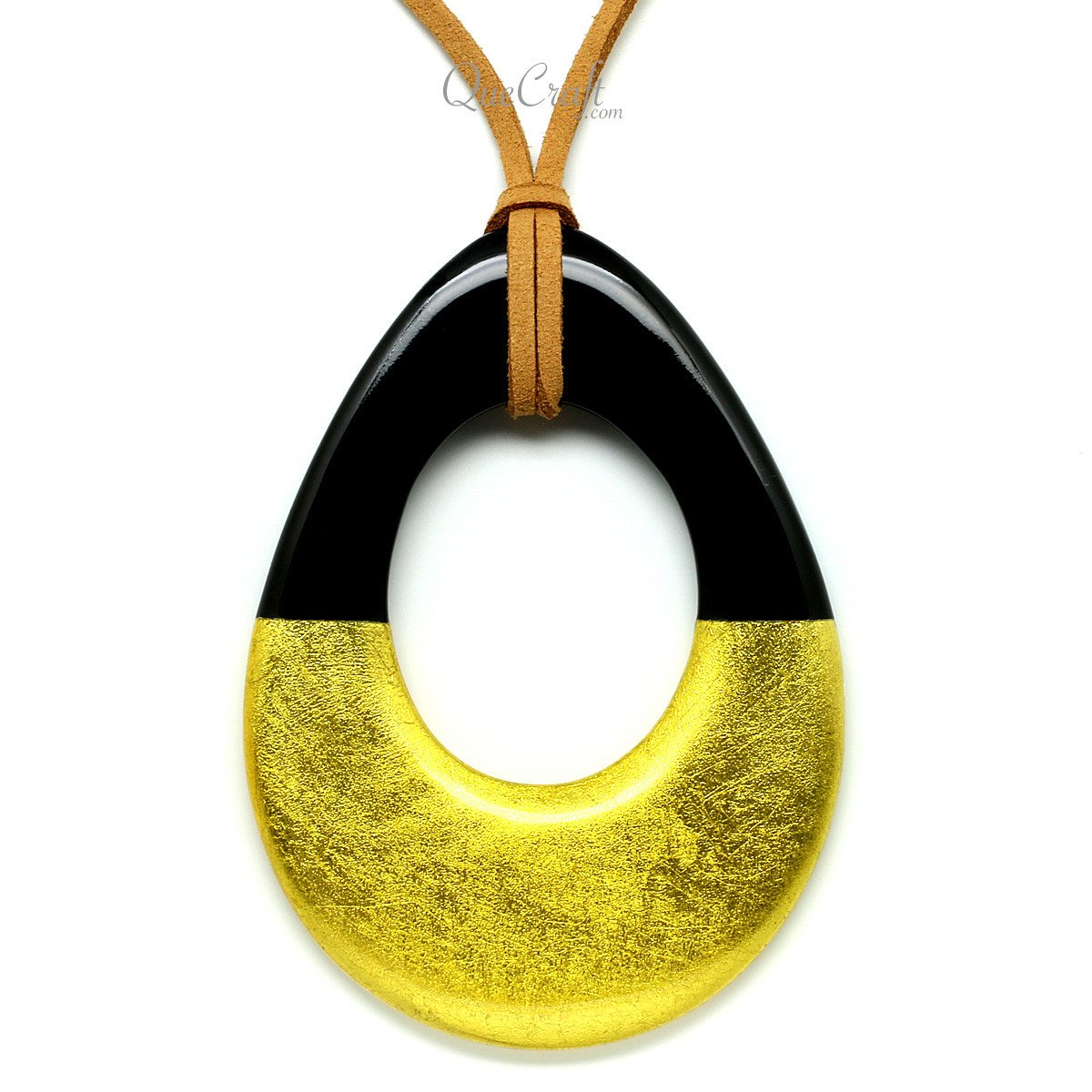 Horn & Lacquer Pendant #11719 - HORN JEWELRY