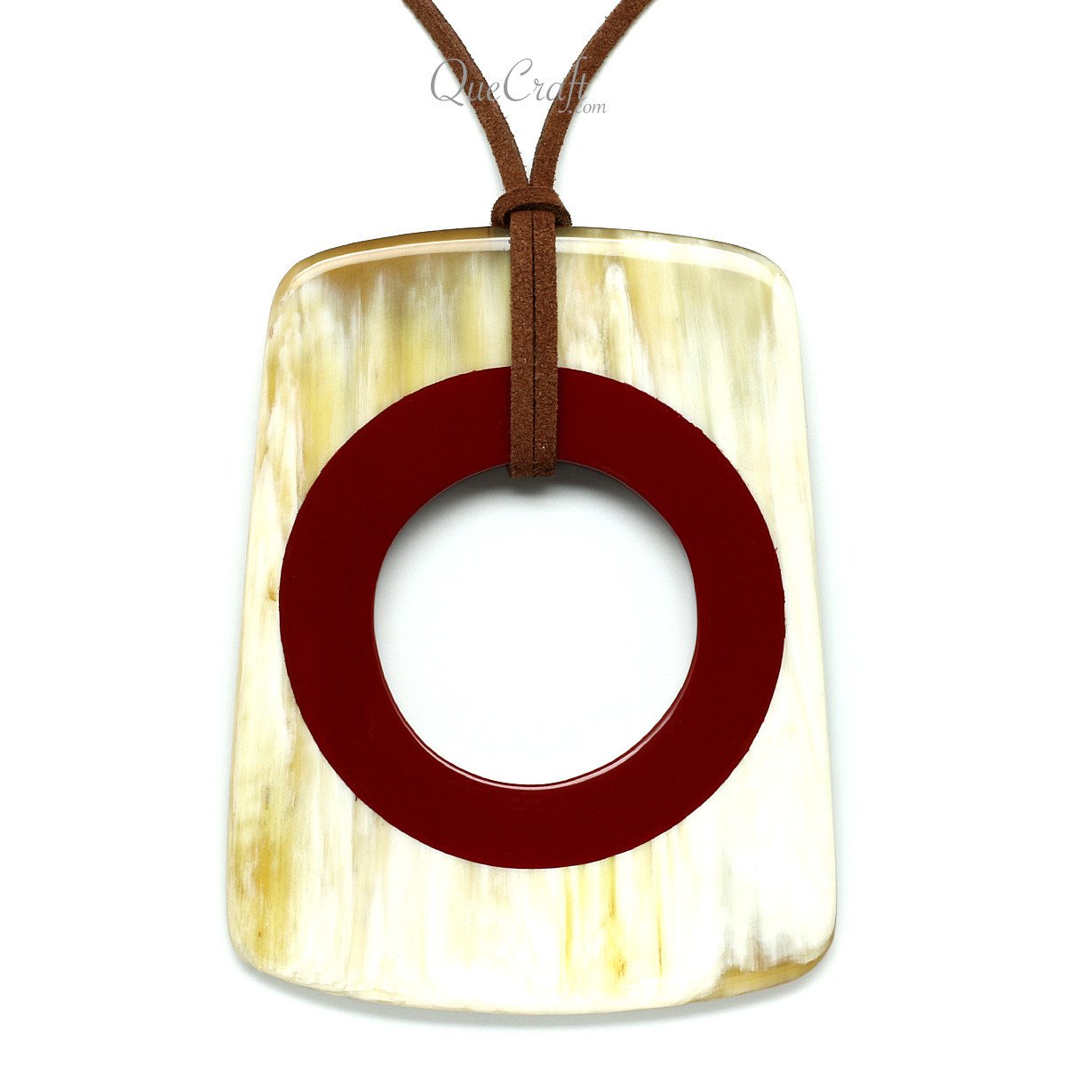 Horn & Lacquer Pendant #11721 - HORN JEWELRY
