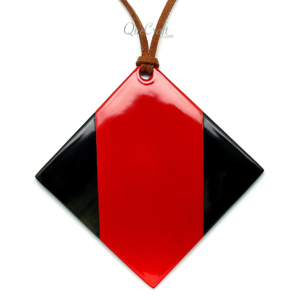 Horn & Lacquer Pendant #11855 - HORN JEWELRY