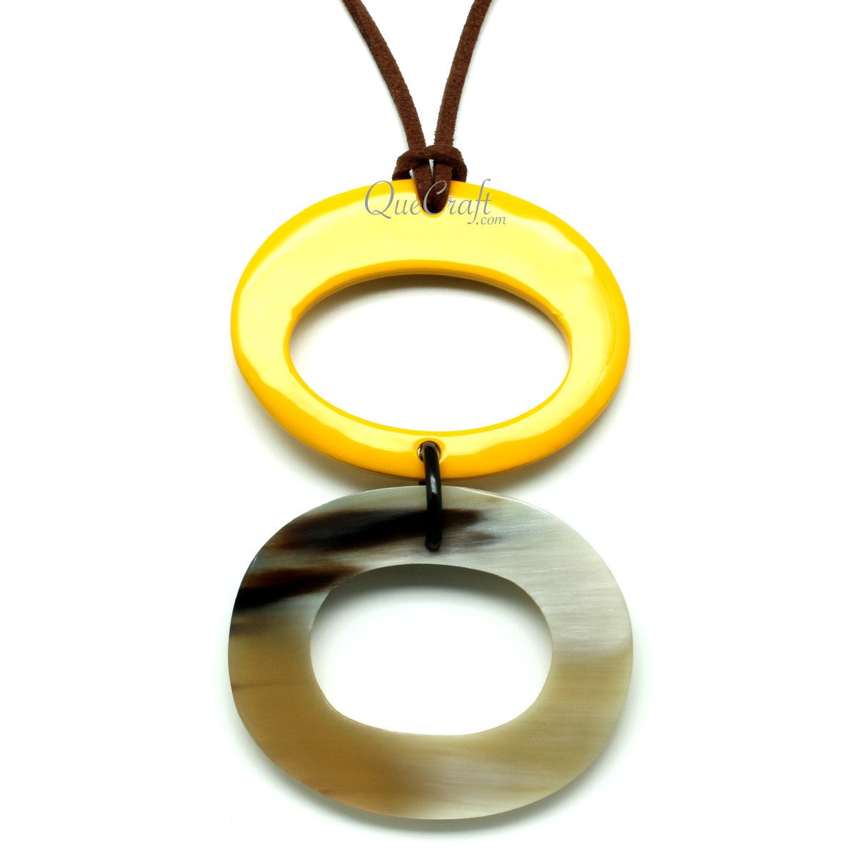 Horn & Lacquer Pendant #11963 - HORN JEWELRY