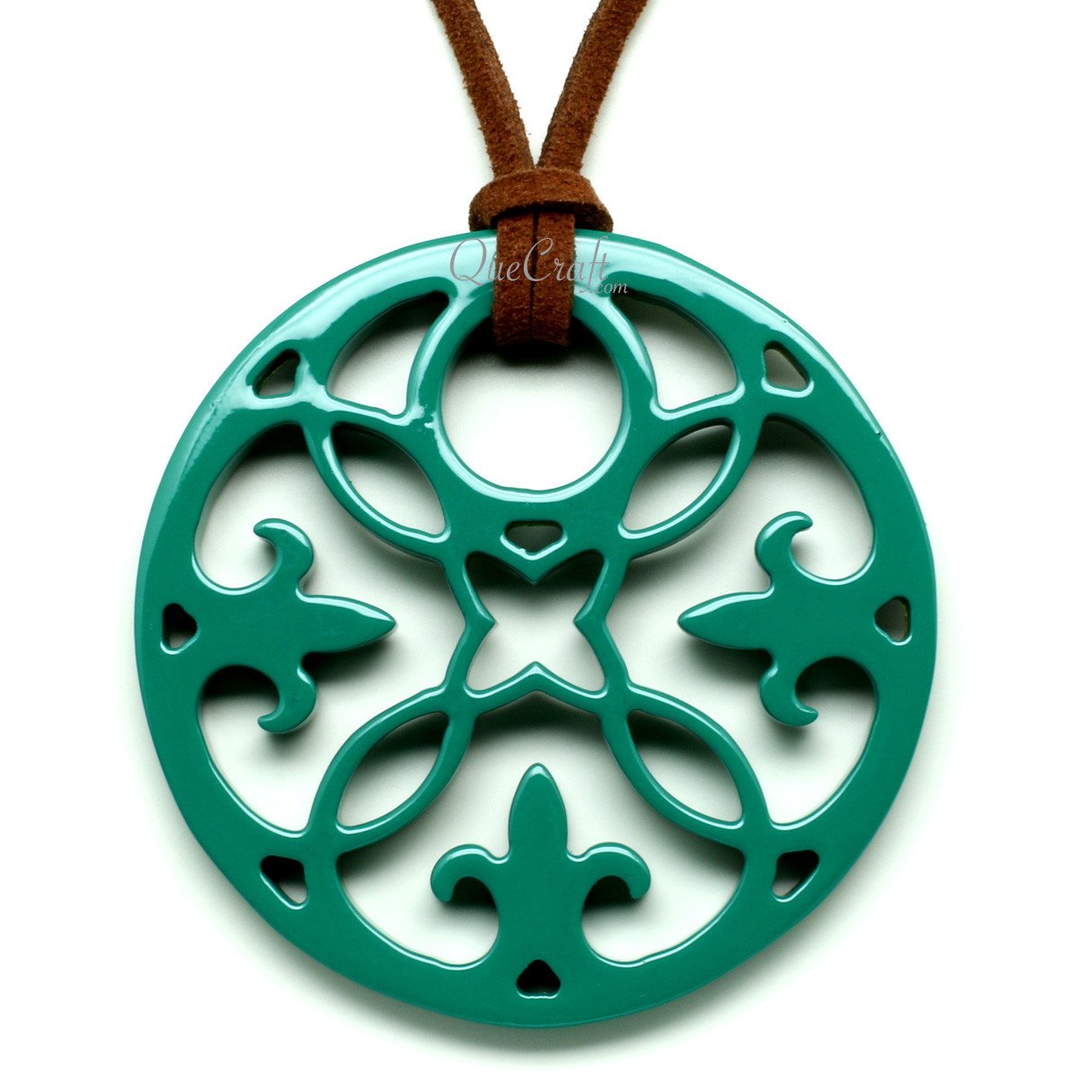 Horn & Lacquer Pendant #12072 - HORN JEWELRY