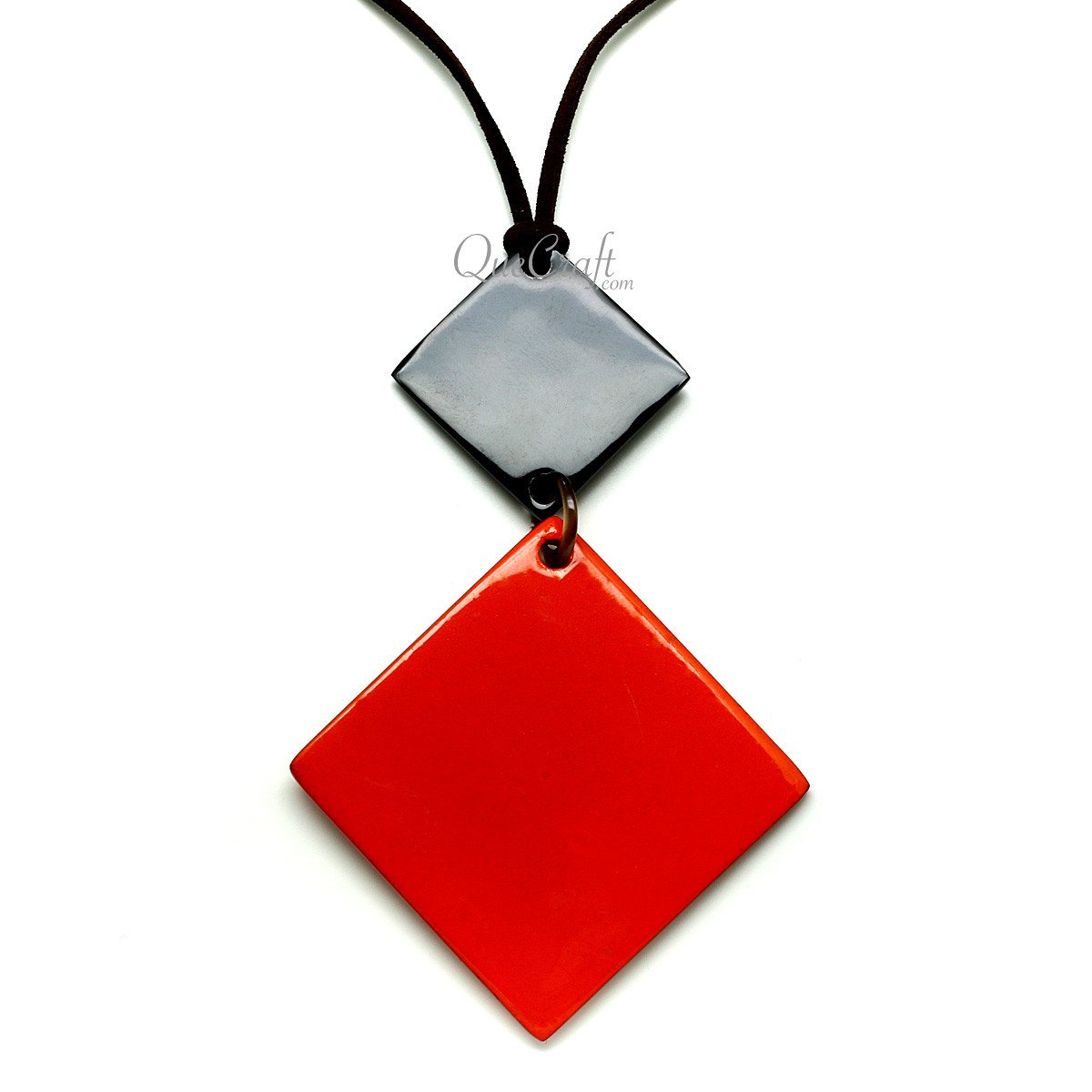 Horn & Lacquer Pendant #12109 - HORN JEWELRY