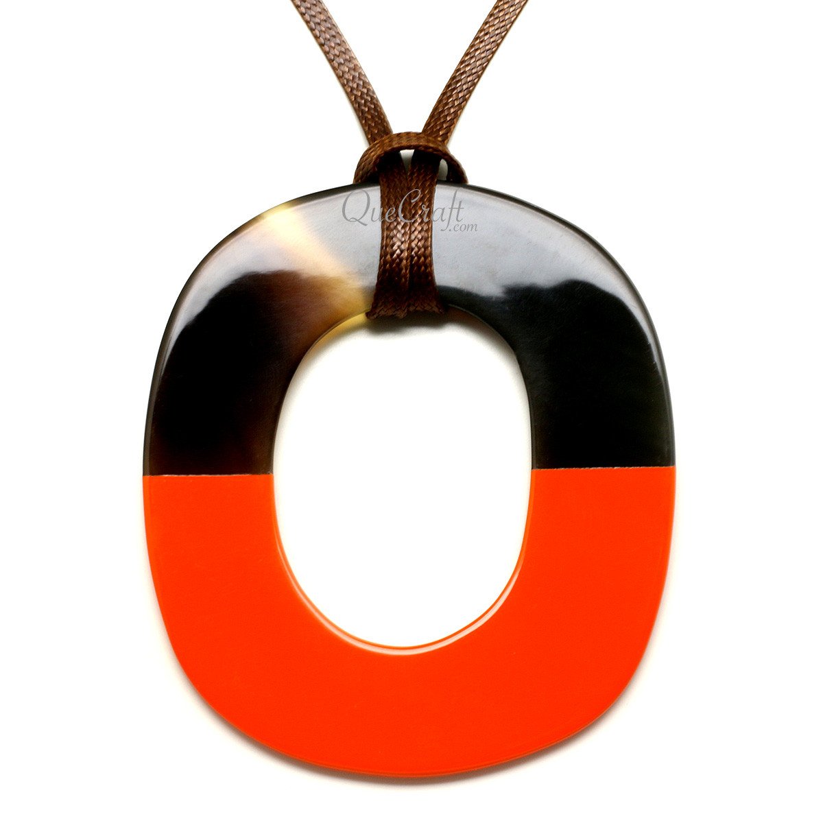 Horn & Lacquer Pendant #12202 - HORN JEWELRY