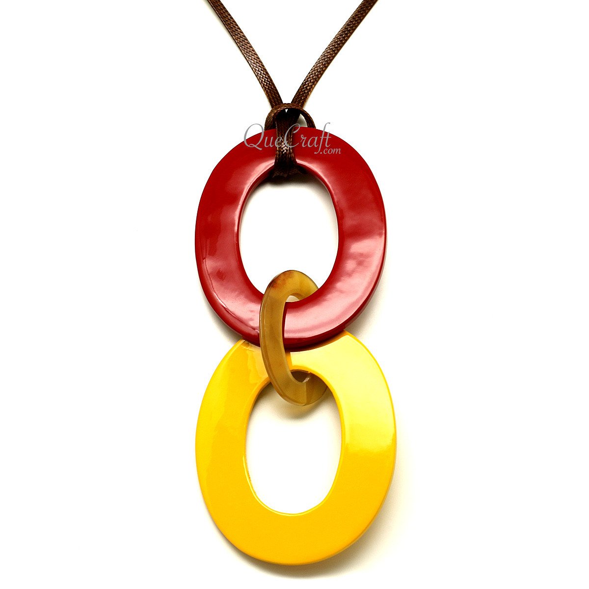 Horn & Lacquer Pendant #12203 - HORN JEWELRY