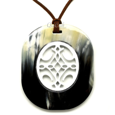 Horn & Lacquer Pendant #12281 - HORN JEWELRY
